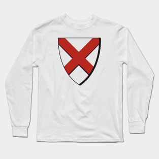 Knight Shield with red X on it Long Sleeve T-Shirt